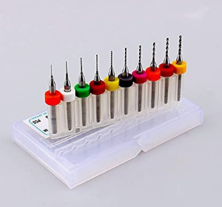 Ensemble des meches  forets de percage en carbure 0,3 mm é 1,2 mm pour circuit Imprimé  pour CNC PCB