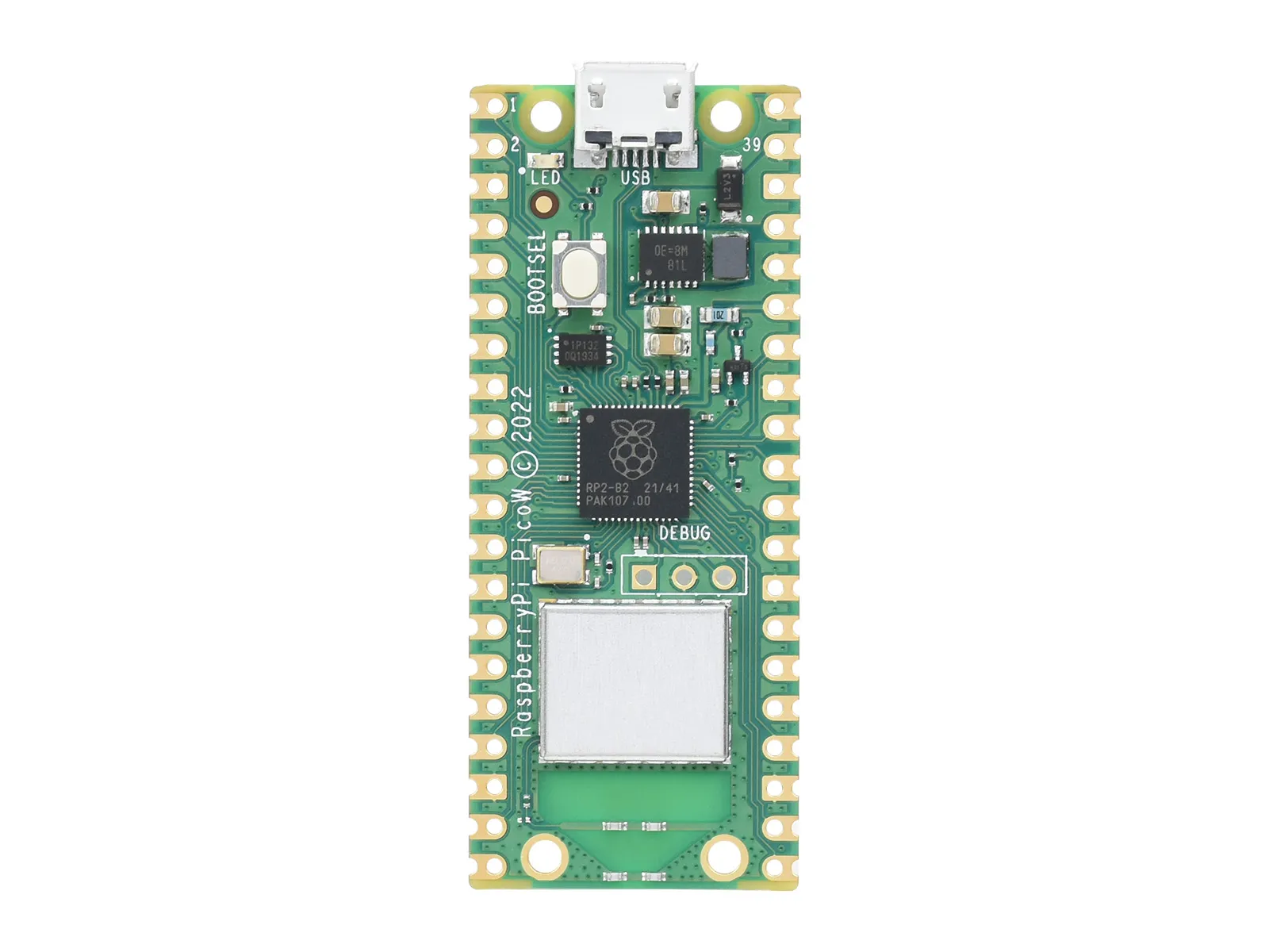 Carte Raspberry Pi Pico WIFI W, Dual Core RP2040