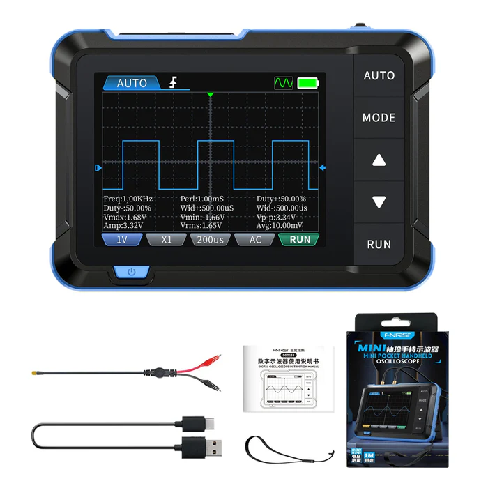 FNIRSI-Oscilloscope numérique DSO153 2-EN-1 Mini Numérique Oscilloscope ET Générateur