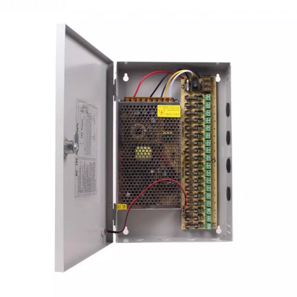 BOITIER D'ALIMENTATION CAMERA 12V 20A 18CH SORTIE