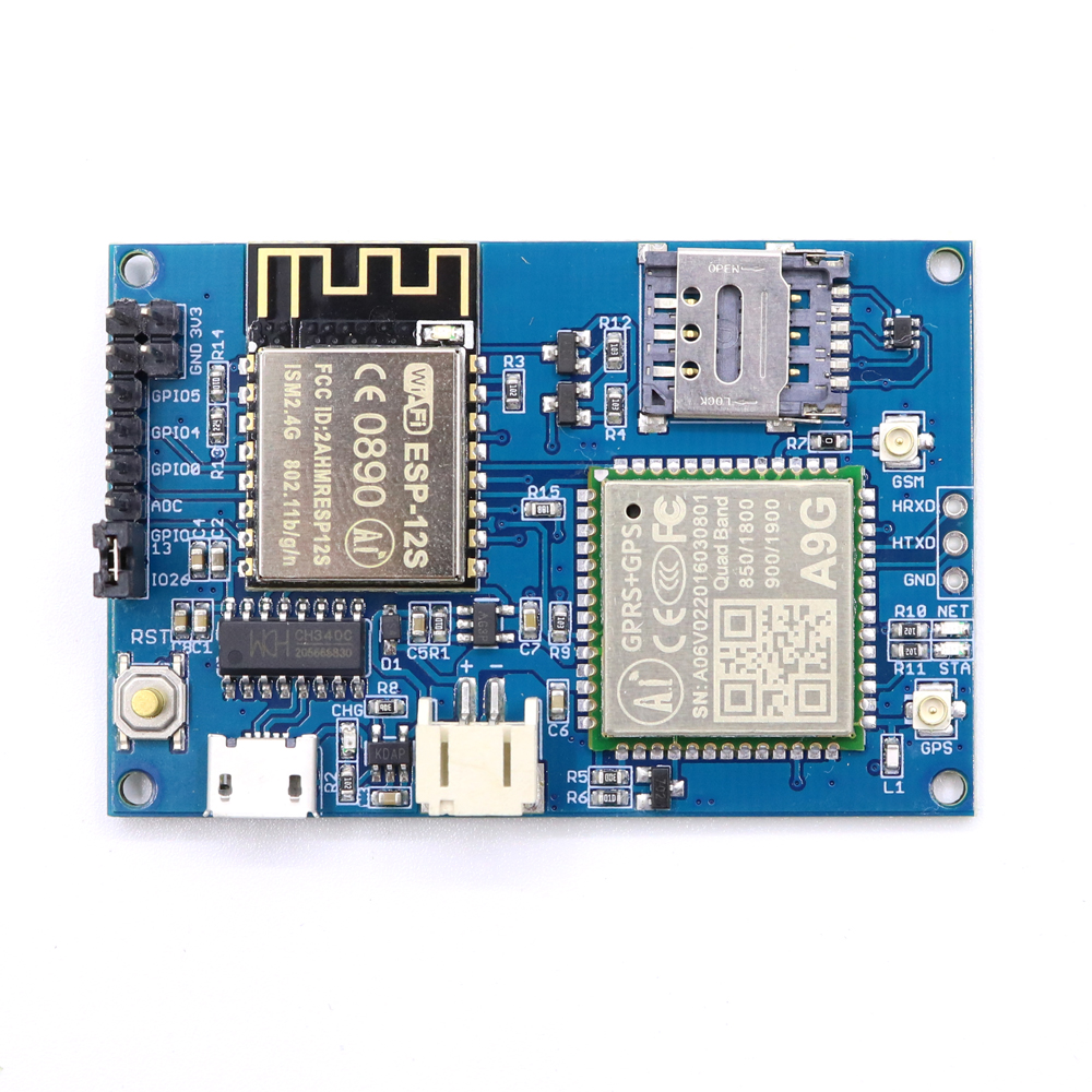 ESP8266 WIFI + Module A9G GPRS/GSM + GPS/BDS