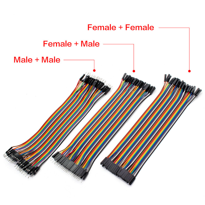 kit 30 CABLE DUPONT jumper 20 CM F-F / M-M / M-F