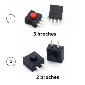 bouton ON-OFF  12x12mm broches