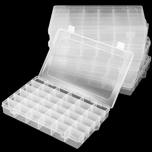 boites de rangement à 40 compartiments - En plastique transparent 750*250 mm