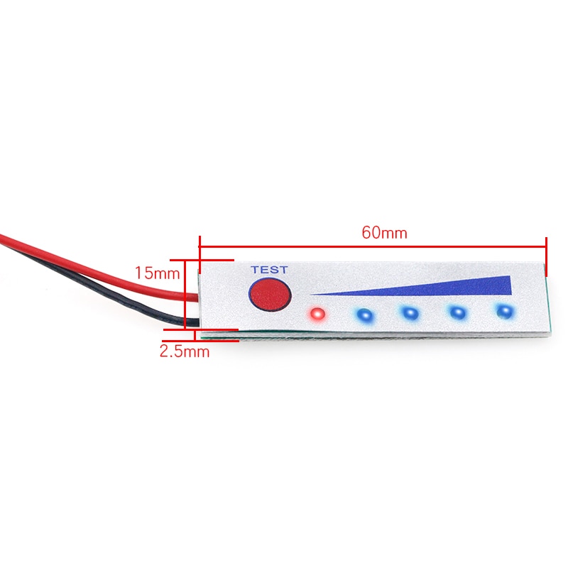 Indicateur de niveau de batterie au Lithium 1S 2S 8V 3S 12V 4s 16V 5s 21V 6S 25V