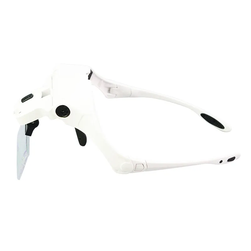 Loupe de lunettes grossissante avec lumière LED  NO.9892B1 Avec 5 pièces différentes