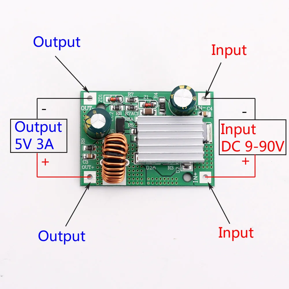 Convertisseur Abaisseur DC ( 9V_ 120V ) TO DC ( 5V 12V 24V ) 3A