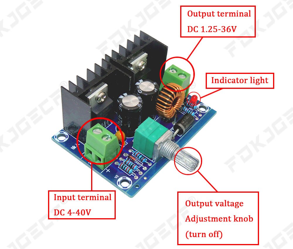 Module d'alimentation réglable  abaisseur HX-M401  8A 200 W