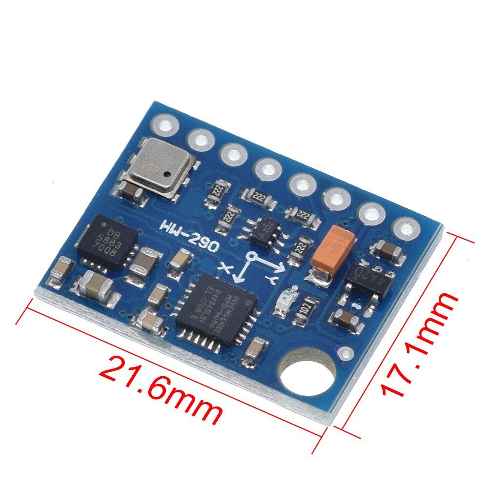 Gyroscope Accéléromètre MPU6050 + HMC5883L Boussole  + BMP180 pression