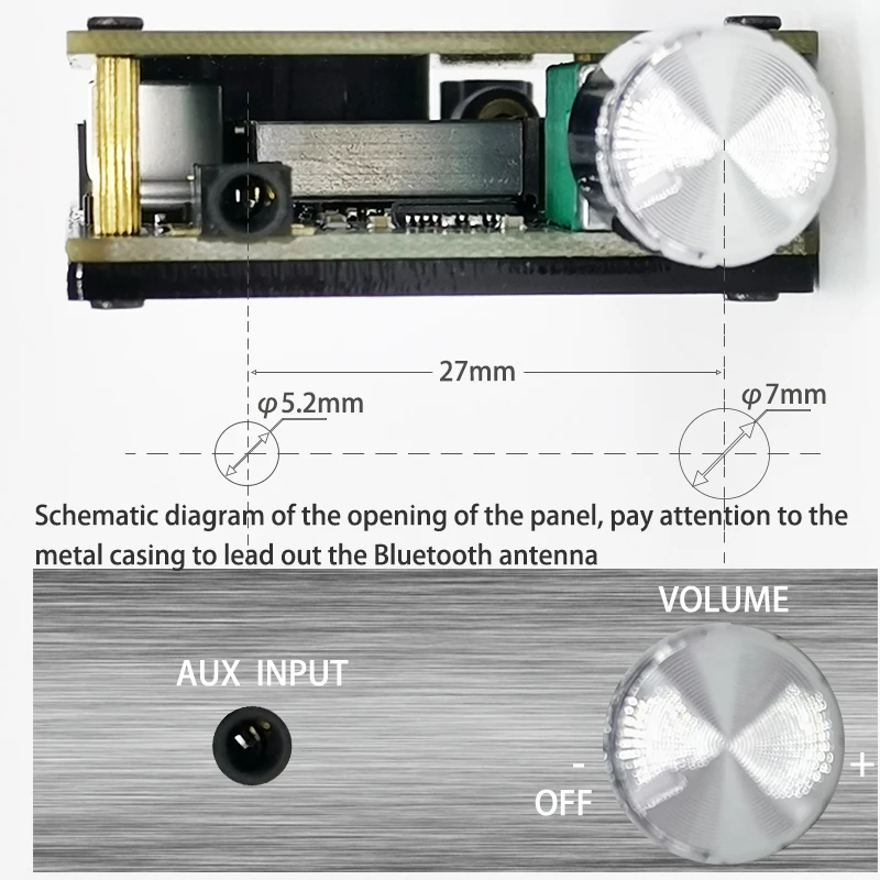 Amplificateur audio sans fil Bluetooth 5.0 50W + 50W TPA3116 ZZ-502C 2x50W