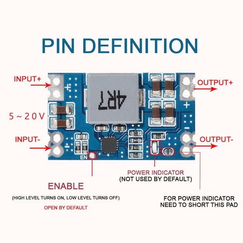 Mini 560 convertisseur abaisseur  Input 7V-20V TO  OUTPUT 12V / 5V