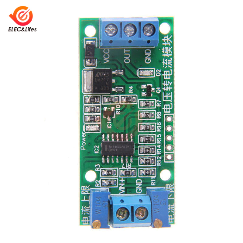 MODULE CONVERSION DE SIGNAL TENSION TO COURANT 0-5V To 4-20mA