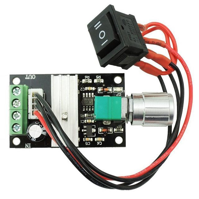 Régulateur vitesse moteur DC 6V-28V 3A avec Commutation