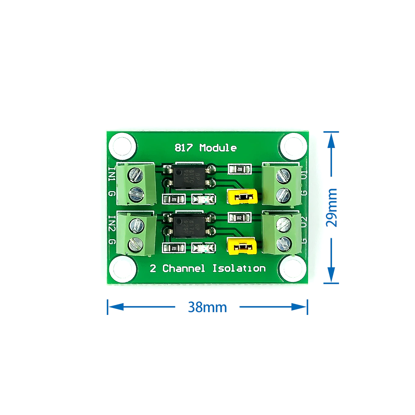 PC817 2 Canaux optocoupleur Carte