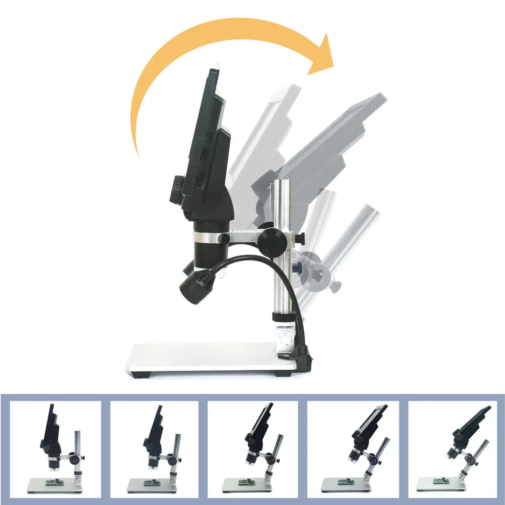 Microscope numérique G1200 7 pouces grand écran LCD de base 12MP 1-1200X
