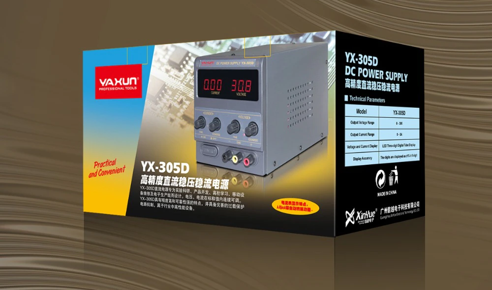 ALIMENTATION LABO VARIABLE YAXUN YX-305D (30V ~ 5A)