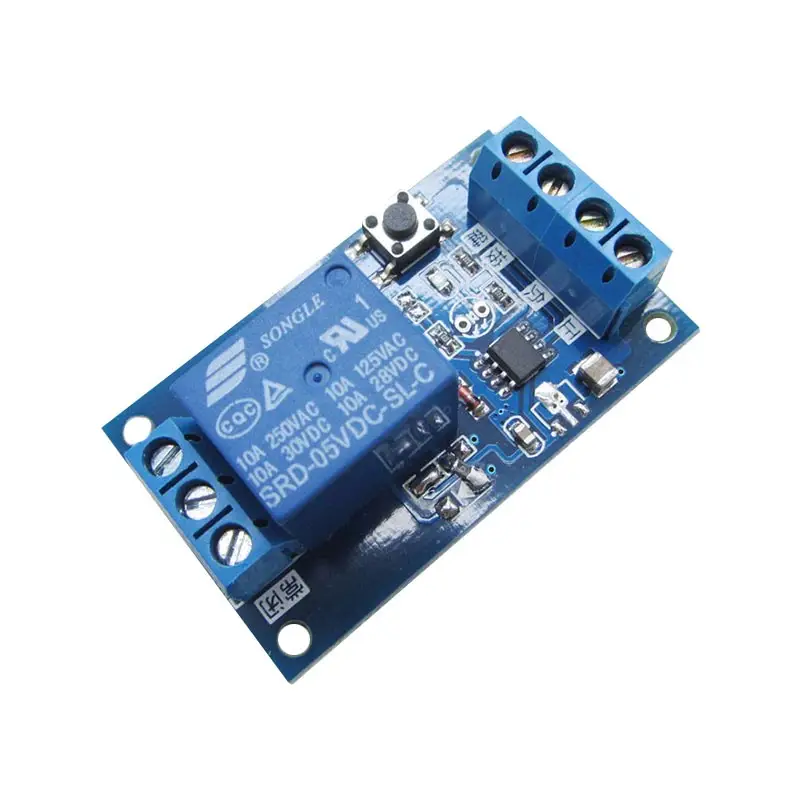 Module de relais Bistable 5V/12V/24V à bouton unique,