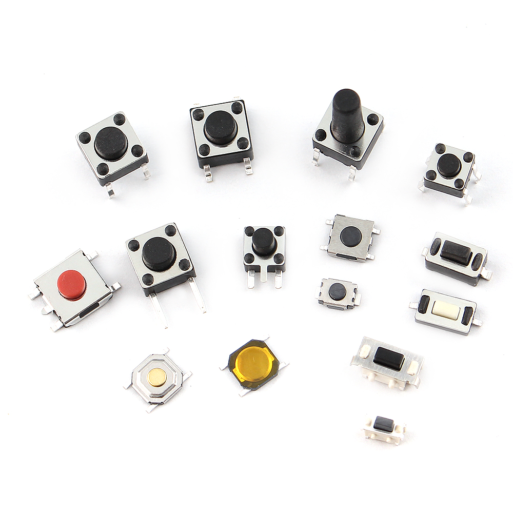 bouton poussoir tactiles SMD, DIP, 2x4, 3x6, 4x4, 6x6, 125 pièces