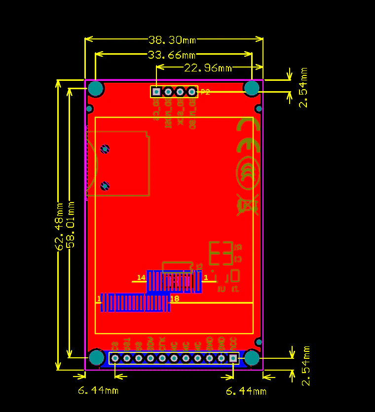 LCD TFT LCD Couleur 2.0 pouces