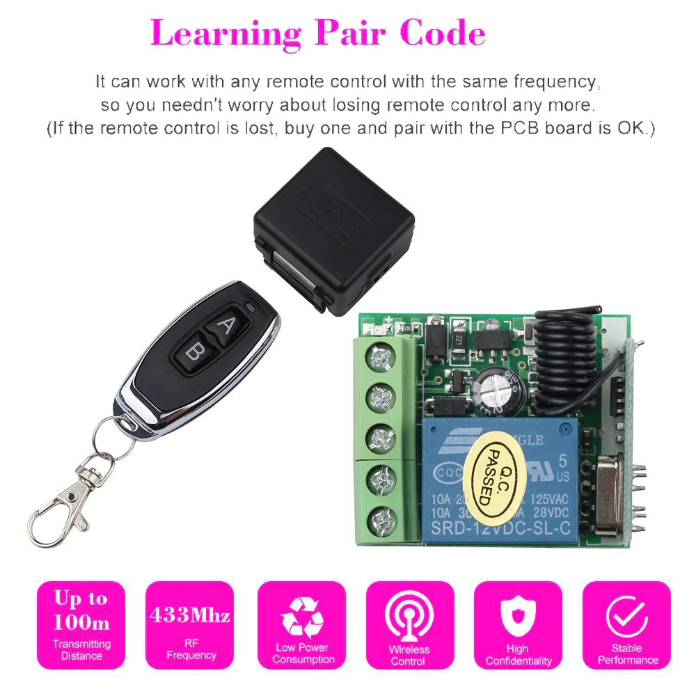 module relais émetteur-récepteur rf RF 433 Mhz