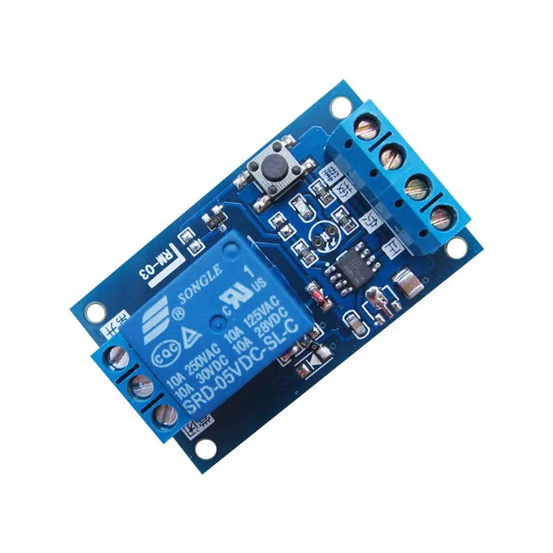 Module de relais Bistable 5V/12V/24V à bouton unique,