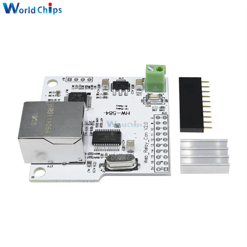 Commutateur de commande réseau Ethernet RJ45 de relais 8 canaux W5100