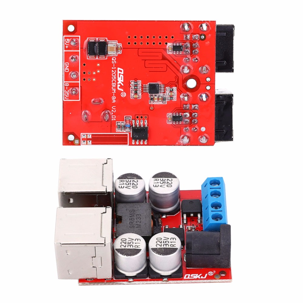 Module d'alimentation Convertisseur DC-DC (8V-35V) TO 5V 8A sortie USB