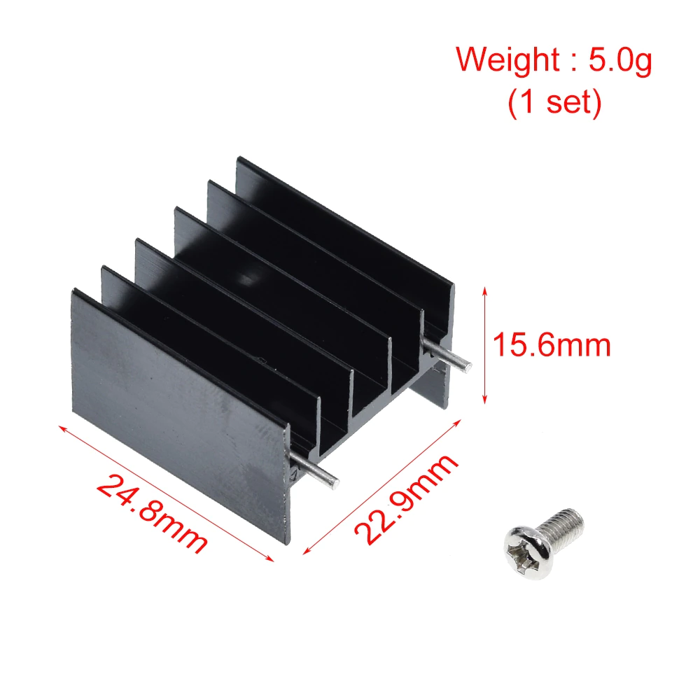 Radiateur en aluminium 25x24x16mm
