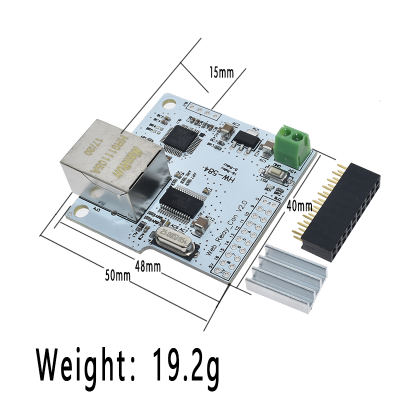 Commutateur de commande réseau Ethernet RJ45 de relais 8 canaux W5100