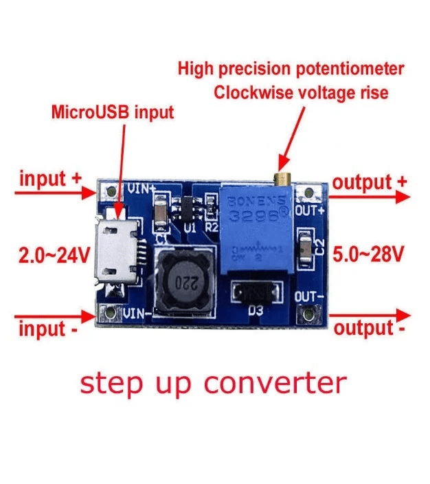 Module de Élévateur DC-DC 2A  MT3608  5 V ~ 28 V  TO  2V  ~  24V