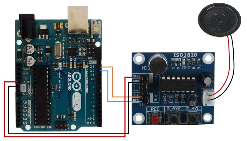 Module d’enregistrement vocal ISD1820