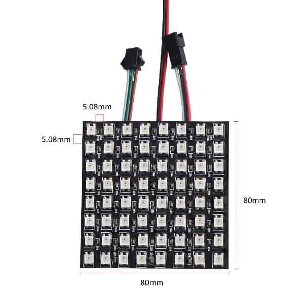 NeoPixel RGB WS2812 8*8 Flexible
