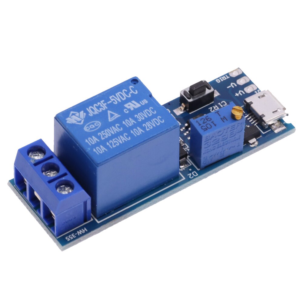 Relais temporisateur 5V-30V NE555 Micro USB (Minuterie )