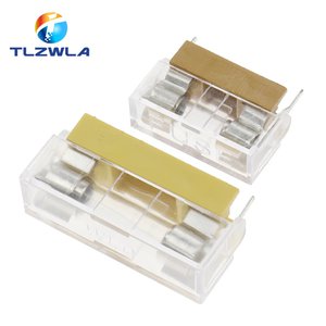 PORTE-FUSIBLE  en verre 5 x 20 mm, 6 x 30 mm  PCB  transparent