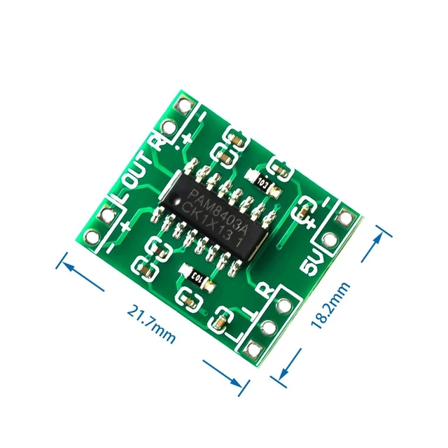 Mini carte amplificateur audio stéréo numérique 5V PAM8403 2x3W