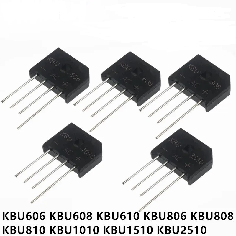 Pont de redresseur KBU1010 KBU1510 KBU808 KBU810 KBU606 KBU608 KBU610 KBU806 KBU2510 KBU3510