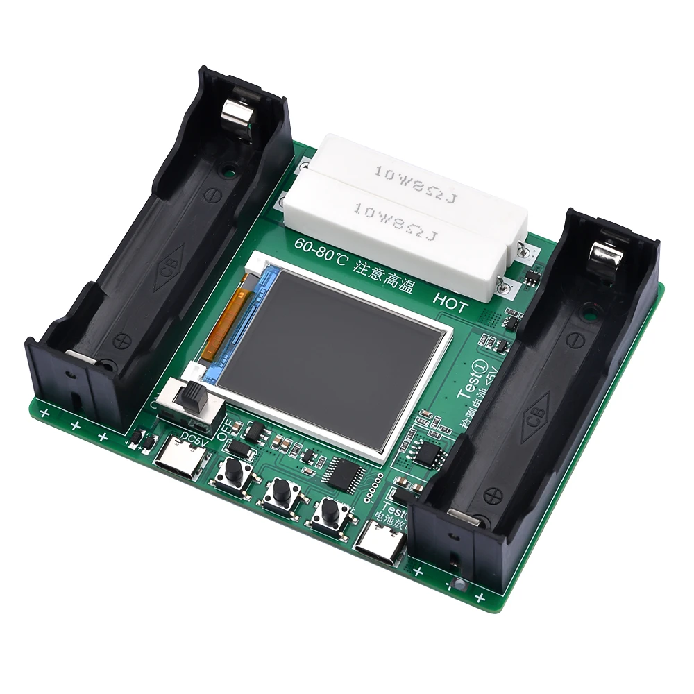 Testeur de capacité de batterie 18650 au lithium Testeur automatique 2CH 2 Channel