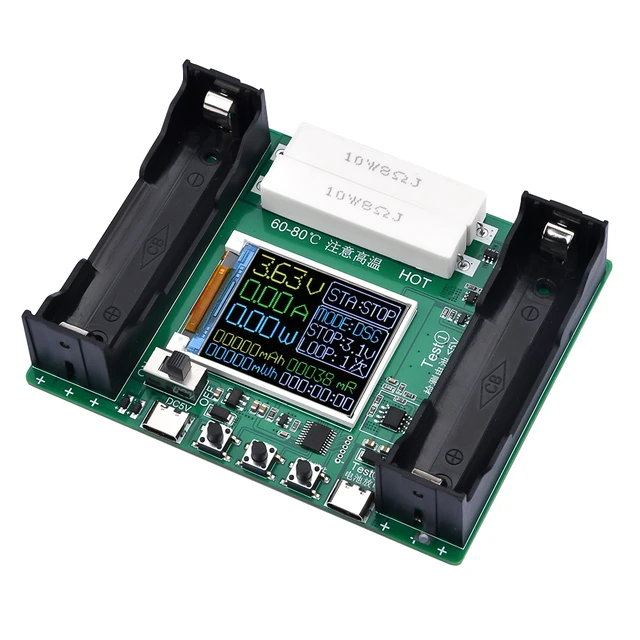 Testeur de capacité de batterie 18650 au lithium Testeur automatique 2CH 2 Channel