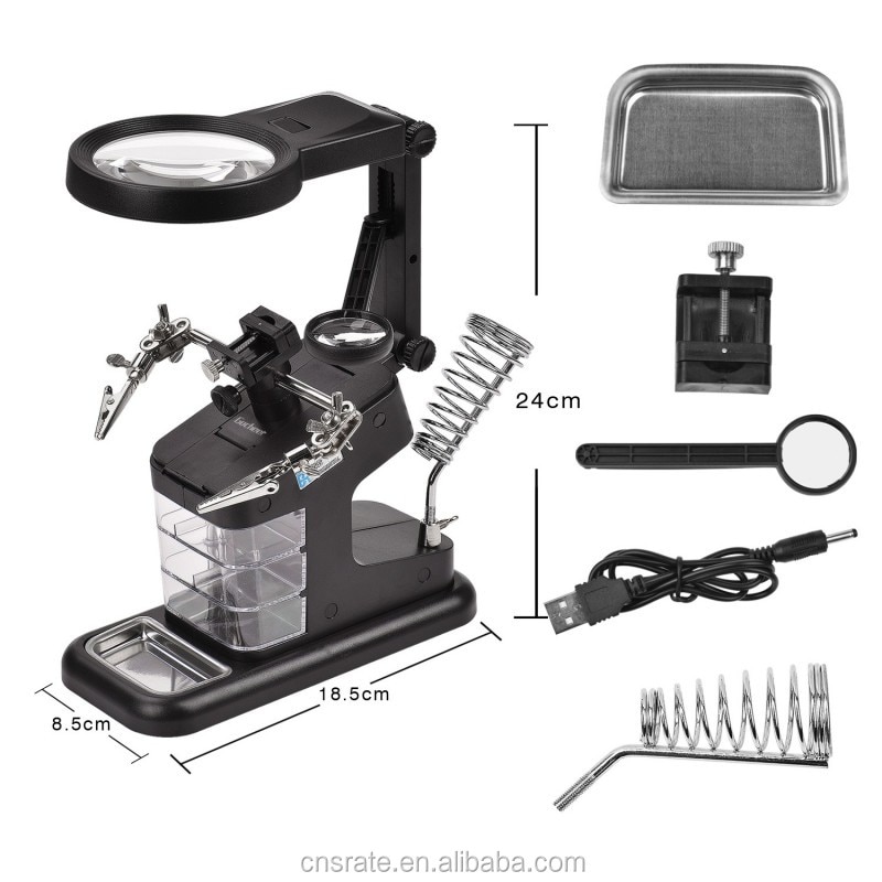 TH-7026  Loupe Lampe De Laboratoire , Led Loupe De Bureau, Led Lampe Loupe