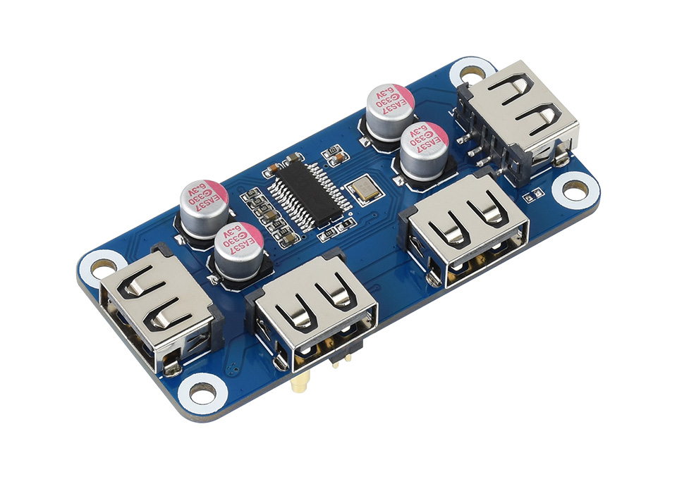 USB HUB HAT (B) pour Raspberry Pi Series, 4x USB 2.0 Ports