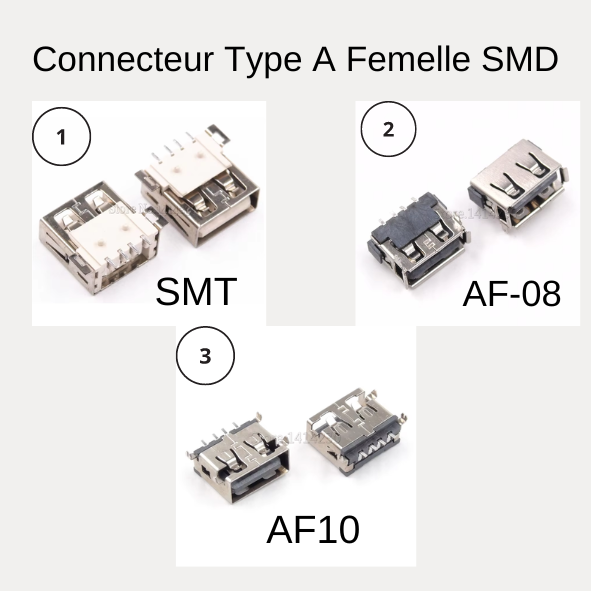 Connecteur USB Type A Femelle  SMD