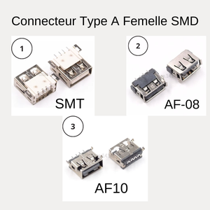 Connecteur USB Type A Femelle  SMD
