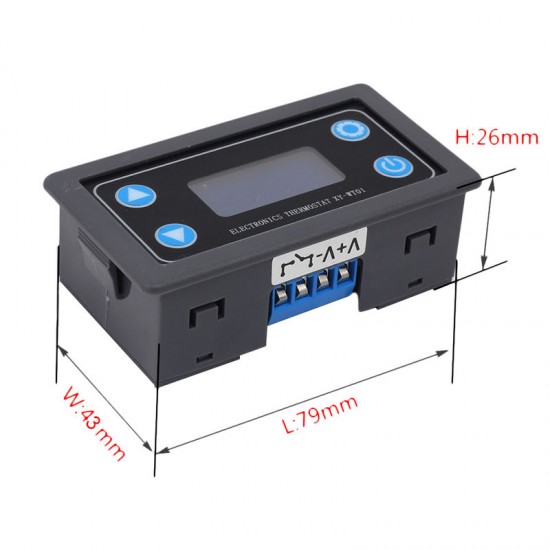 Controleur de temperature DC 6V-30V 10A, capteur d'affichage LCD XY-WT01