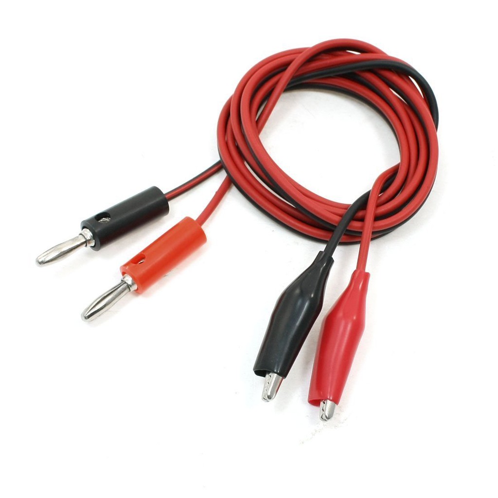 Cable d'alimentation DC - Fiches bananes vers pinces crocodiles