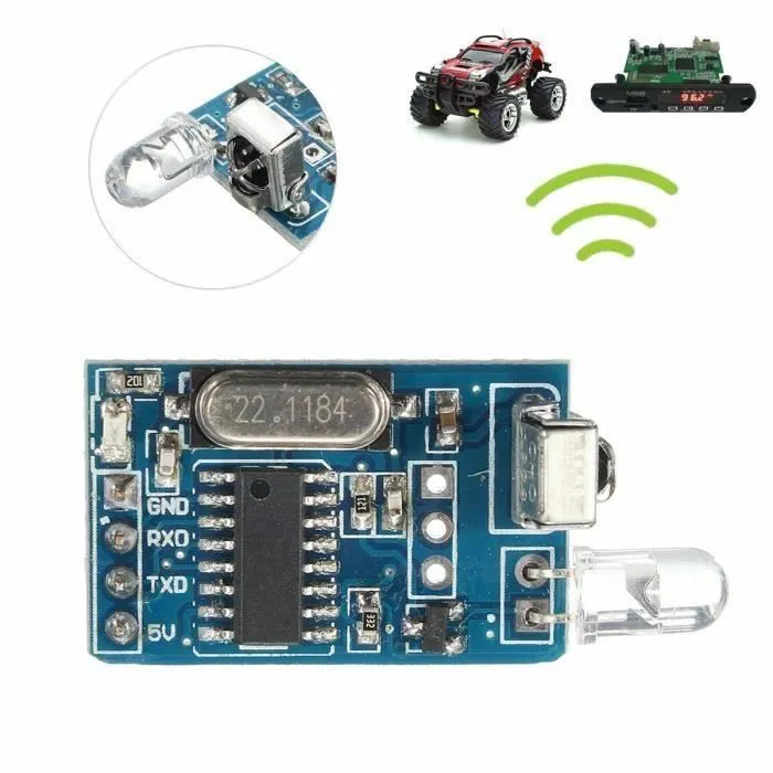 Décodeur à distance infrarouge 5V IR, émetteur de codage, récepteur sans fil