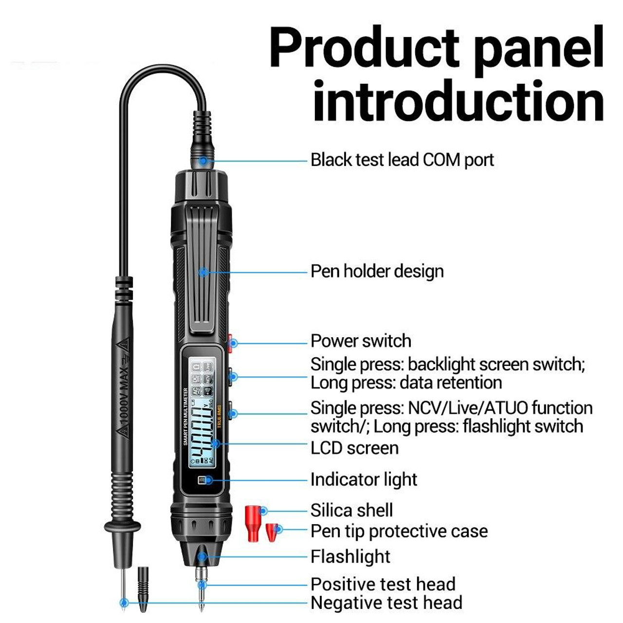 ANENG A3005B stylo capteur multimetre Intelligent, testeur de sequence de phases pour le depannage electrique