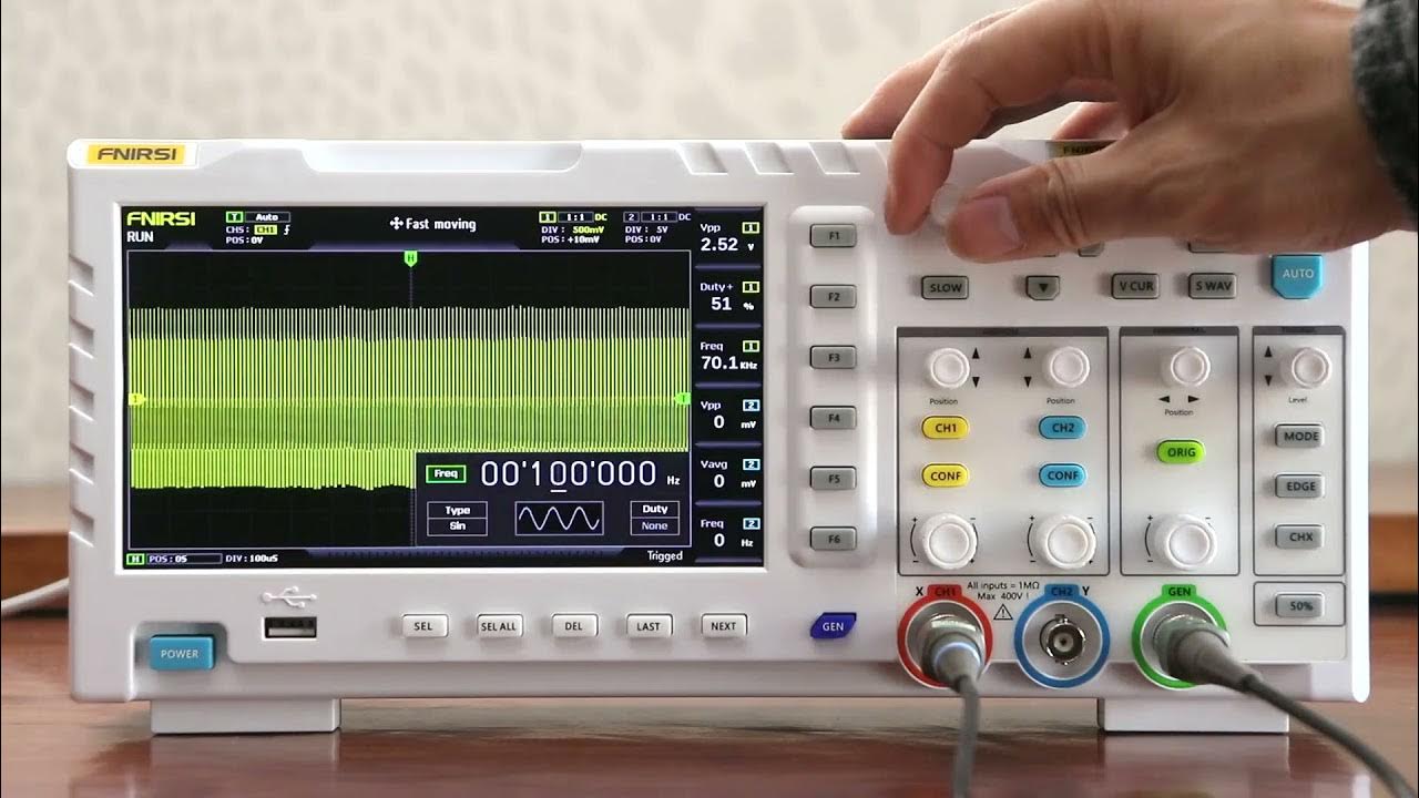 Oscilloscope Générateur de signaux FNIRSI 1014D 2 en 1 DDS, 2 canaux Bande passante 100 MHz