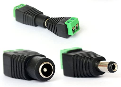 Fiche alimentation camera mal & femelle