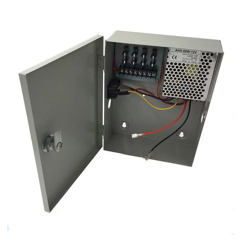BOITIER D'ALIMENTATION CAMERA 12V 5A 4CH SORTIE