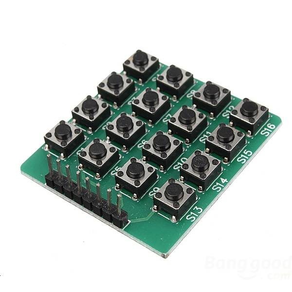 CLAVIER 4X4 AVEC BOUTONS POUSSOIRS